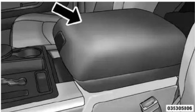 RAM 5500 Chassis Cab (2015) - Center Storage Compartment — If Equipped - 1