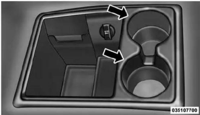RAM 5500 Chassis Cab (2015) - Front Instrument Panel Cupholders — Floor Storage Bin - 1