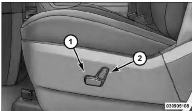 Diagram of car seatbelt with numbered labels pointing to a keyhole and seat, likely for safety or repair instructions.