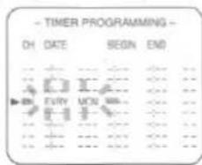 TIMER PROGRAMMING OH DATE BEGIN END