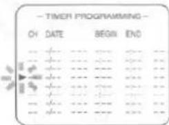 TIMER PROGRAMMING OH DATE BEGIN END