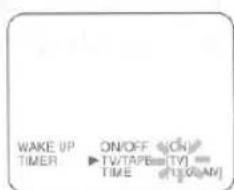 WAKE UP ON/OFF @ON/ TIMER ▶TV/TAPB@TY= TIME @130/0AM/