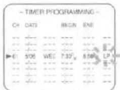 - TIMER PROGRAMMING - CH DATE BEGIN ENI 61 5/06 WED 7:30' 8:50' LP - - - - - - - - - - - - - - - - - - - - - - - - - - - - - - - - - - - - - - - - - - - - - - - - - - - - - - - - -