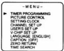 FUNAI F313CA - Select "TIMER PROGRAMMING" - 1