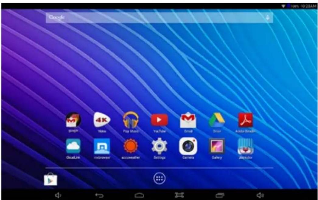 Google google 4K Video Play Music YouTube Android Driver Author/Adobe OxusLine miBrowser acoustic Settings Camera Gallery Playcolor