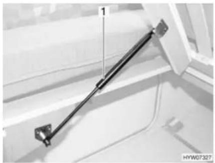 Dethleffs Motorhome Premium Class (2010) - Fixed bed (gas-pressure springs) - 1