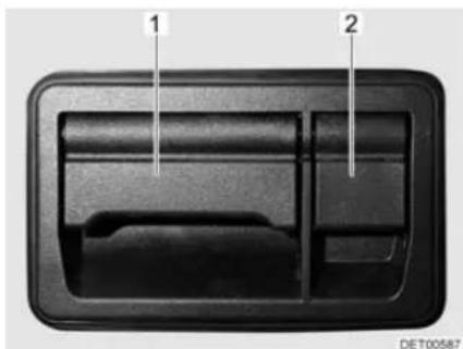Dethleffs Motorhome Premium Class (2010) - Flap lock with separate locking cylinder - 1