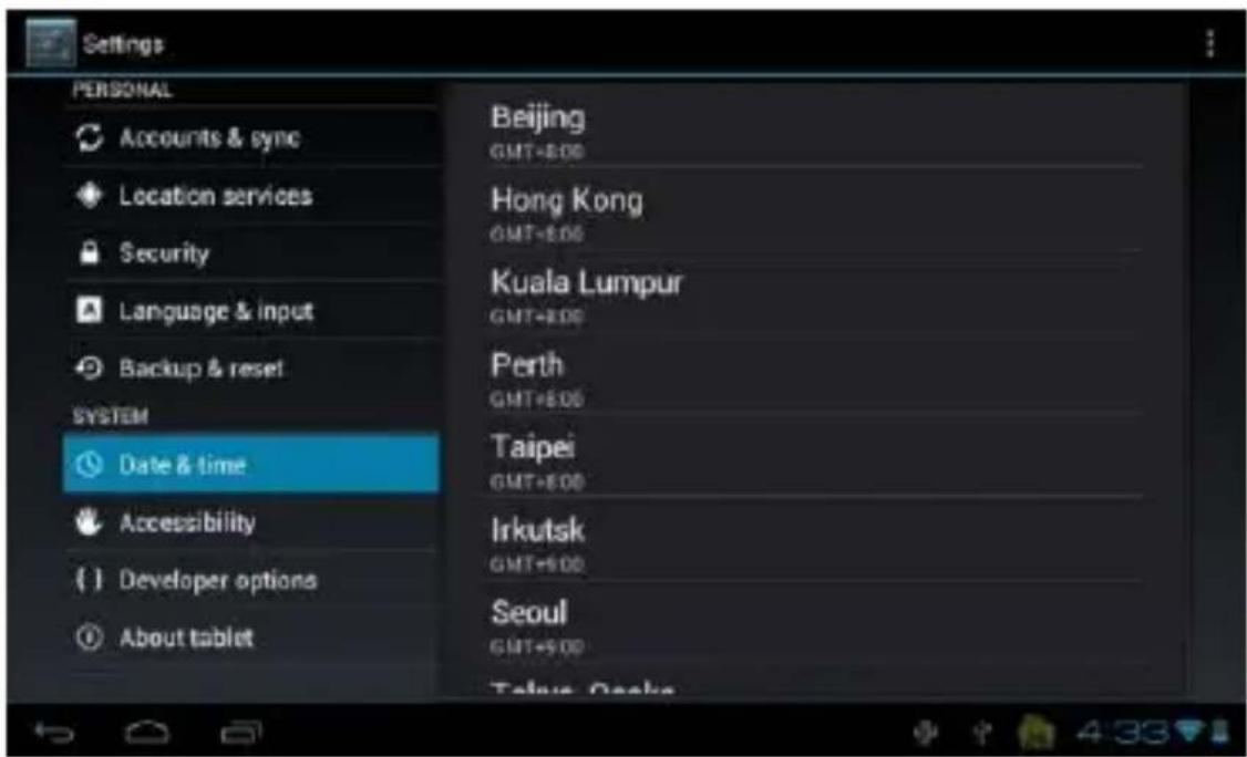 HKC P771A - Time Zone Sengs: - 1