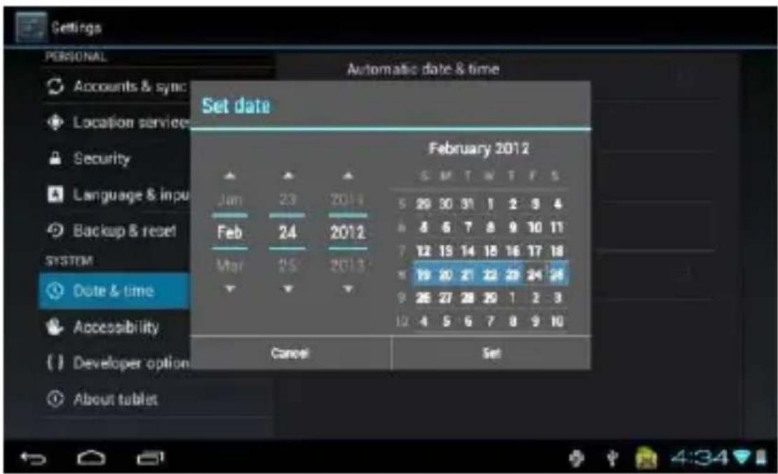 HKC P771A - Date Setting: - 2
