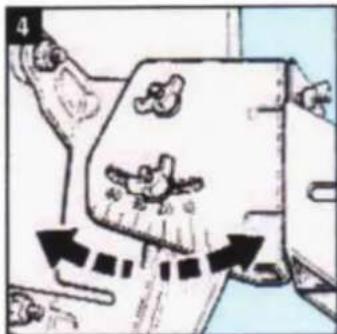 Diagram showing a vehicle climbing stairs with directional arrows and labeled components, likely illustrating a track safety or safety concept.