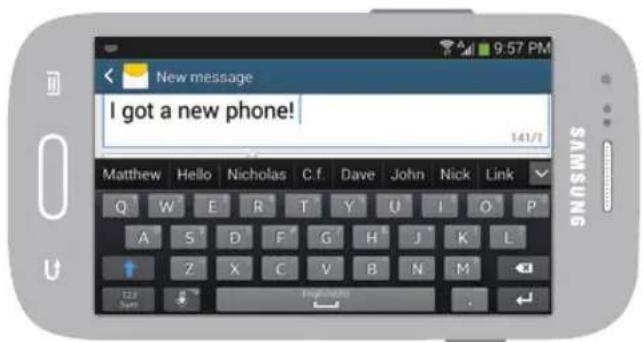 New message I got a new phone! 141/1 Matthew Hello Nicholas C.f. Dave John Nick Link Q W E R T Y U I O P A S D F G H J K L Z X C V B N M 123 Sum