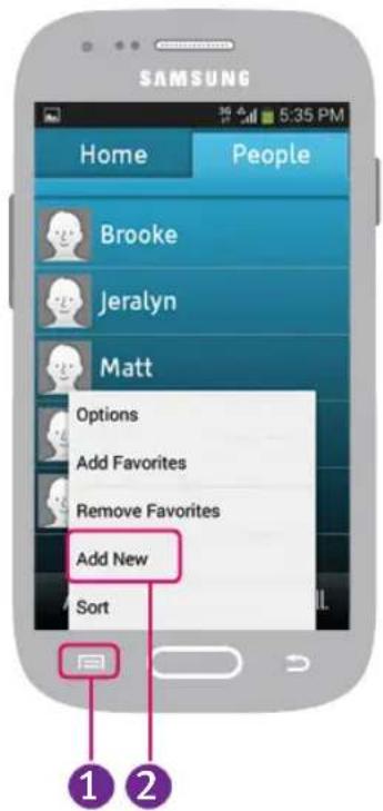SAMSUNG Home People Brooke Jeralyn Matt Options Add Favorites Remove Favorites Add New Sort 1 2