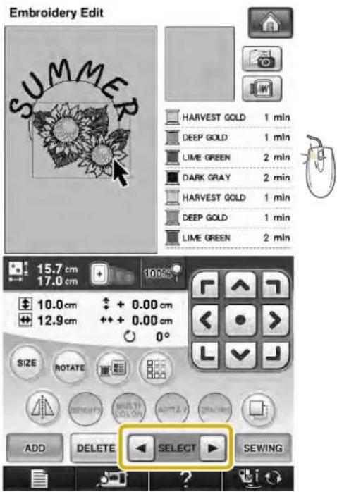 Embroidery Edit SUMMER HARVEST GOLD 1 min DEEP GOLD 1 min LIME GREEN 2 min DARK GRAY 2 min HARVEST GOLD 1 min DEEP GOLD 1 min LIME GREEN 2 min 15.7 cm 17.0 cm 10.0 cm + 0.00 cm 12.9 cm + + 0.00 cm 0° SIZE ROTATE ADDITION MULTID COLOR AUTICAL CHANGES ADD DELETE SELECT SEWING
