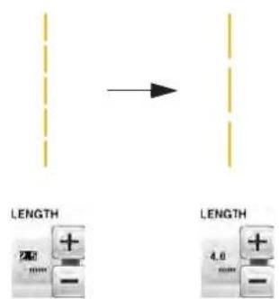 LENGTH 2.0 + - → LENGTH 4.0 + - -