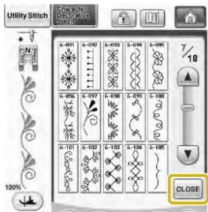 Utility Stitch Character/Decorative Stitch 6-091 6-092 6-093 6-094 6-095 7/18 CLOSE
