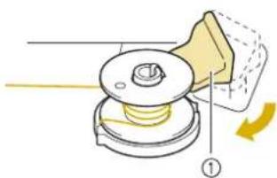 BABY LOCK Ellisimo Gold 2 BLSOG2 - Set the bobbin winding switch to the left, until it clicks into place. - 1