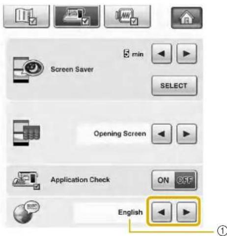 Screen Saver min SELECT Opening Screen Application Check ON OFF English