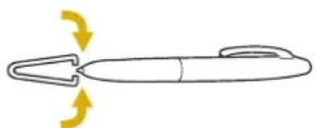 BABY LOCK Ellisimo Gold 2 BLSOG2 - Grasp the old pen tip firmly with the included pen tip clip. - 1