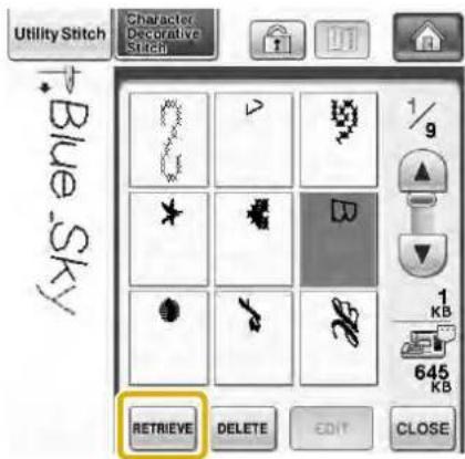 Utility Stitch Character Decorative Stitch Blue-Sky 1/9 1 KB 645 KB RETRIEVE DELETE EDIT CLOSE