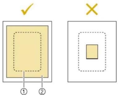 Diagram showing two geometric shapes with check and cross symbols, likely illustrating a classification or selection process.