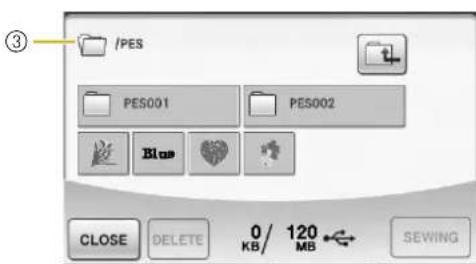 /PES PES001 PES002 Blue CLOSE DELETE 0/ KB/ 120 MB SEWING
