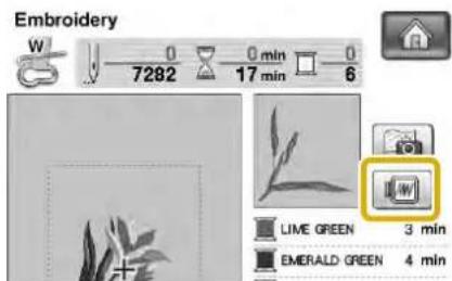 Embroidery W 0 0 min 0 7282 17 min 6 LIME GREEN 3 min EMERALD GREEN 4 min
