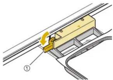 Technical diagram showing a mechanical assembly with labeled component ①