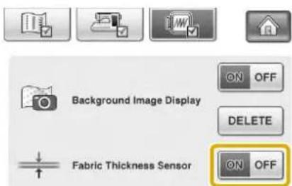 Background Image Display Fabric Thickness Sensor