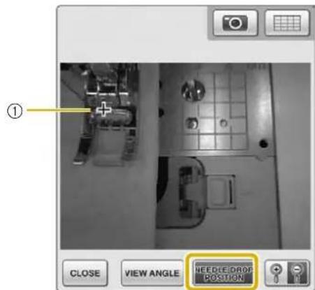① CLOSE VIEW ANGLE NEEDLE DROP POSITION