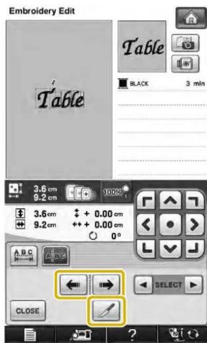 Embroidery Edit Table BLACK 3 min 3.6 cm 9.2 cm 100% 3.6 cm + 0.00 cm 9.2 cm + 0.00 cm 0° A.B.C CLOSE SELECT