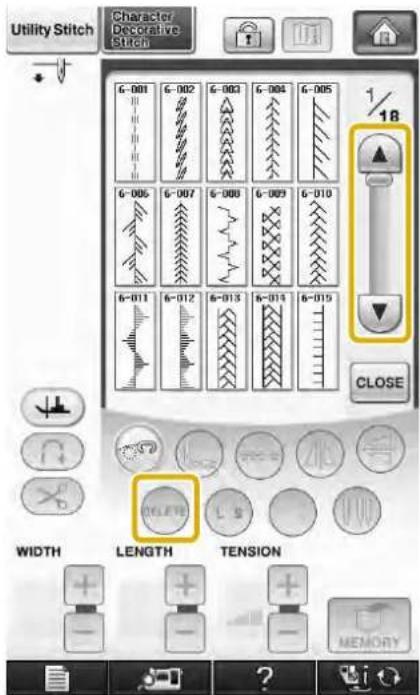 Utility Stitch Character Decorative Strep 6-001 6-002 6-003 6-004 6-005 1/18 CLOSE WIDTH LENGTH TENSION MEMORY