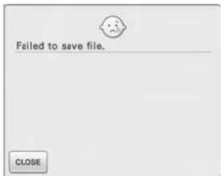 Failed to save file. CLOSE