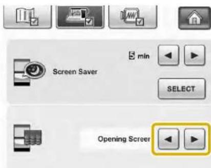 Screen Saver E min SELECT Opening Screer
