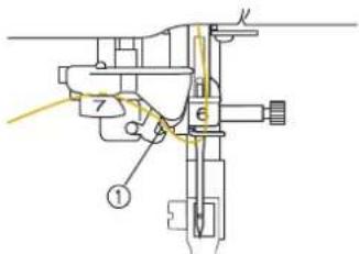 Technical diagram of a mechanical assembly with numbered components and labeled parts