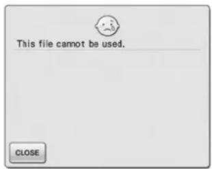 This file cannot be used. CLOSE