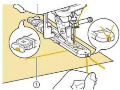 Technical diagram showing mechanical assembly with labeled components and magnified views of parts