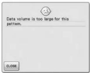 Data volume is too large for this pattern. CLOSE