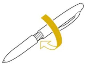 BABY LOCK Ellisimo Gold 2 BLSOG2 - Unscrew the upper barrel of the tablet pen. - 1