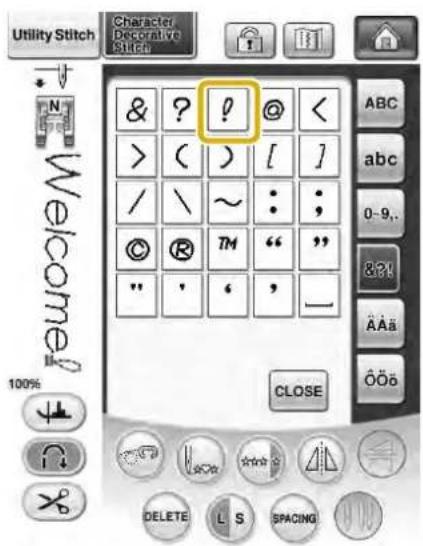Utility Stitch Character Decorative Stitch & ? ! @ < > ( ) [ ] / \ ~ : ; © ® TM " " " ' ' _ Welcome 100% CLOSE ABC abc 0-9.. & AAA OÖö