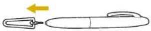 BABY LOCK Ellisimo Gold 2 BLSOG2 - Grasp the old pen tip firmly with the included pen tip clip. - 2