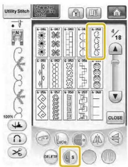 Utility Stitch Character Decorative Stitch 6-045 6-047 6-048 6-04 6-050 6-051 6-052 6-053 6-054 6-056 6-057 6-058 6-059 6-060 100% CLOSE DELETE L S