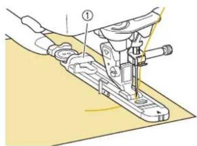Technical diagram of a sewing machine with labeled component ①