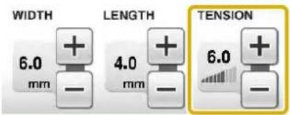 WIDTH 6.0 mm LENGTH 4.0 mm TENSION 6.0 + - 6.0