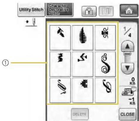 Utility Stitch Character Decorative Stitch ① DELETE CLOSE