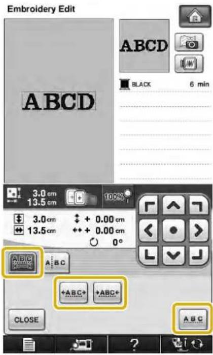 Embroidery Edit ABCD BLACK 6 min 3.0 cm 13.5 cm 100% 3.0 cm + 0.00 cm 13.5 cm + + 0.00 cm 0° ABC ABC +ABC+ +ABC+ CLOSE ABC