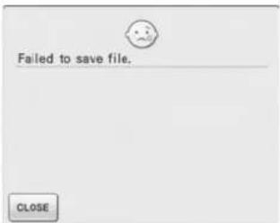 Failed to save file. CLOSE