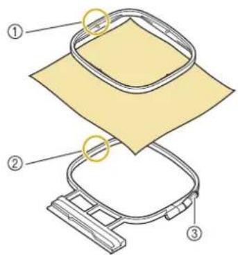 Diagram of a mechanical assembly with numbered components, showing layered structure and mounting base.