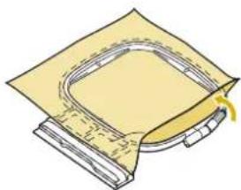 BABY LOCK Ellisimo Gold 2 BLSOG2 - Slightly tighten the frame adjustment screw, and then remove the slack in the fabric by pulling on the edges and corners. Do not loosen the screw. - 1