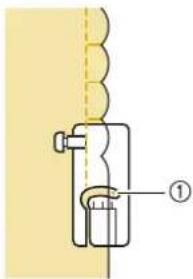 Technical diagram of a mechanical device with labeled component ①