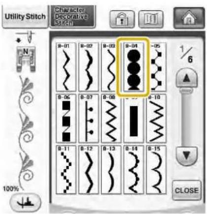 Utility Stitch Character Decorative Stitch 8-01 8-02 8-03 8-04 8-05 1/6 CLOSE B-06 B-07 B-08 B-10 B-11 B-12 B-13 B-14 B-15 100%